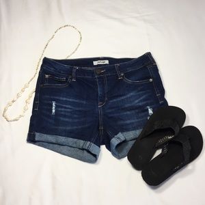 Ripped Blue Denim Shorts Size 9